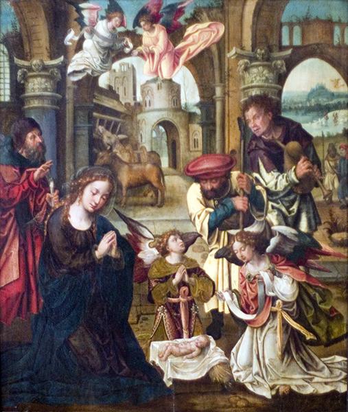 Pieter Coecke van Aelst Adoration by the Shepherds Germany oil painting art
